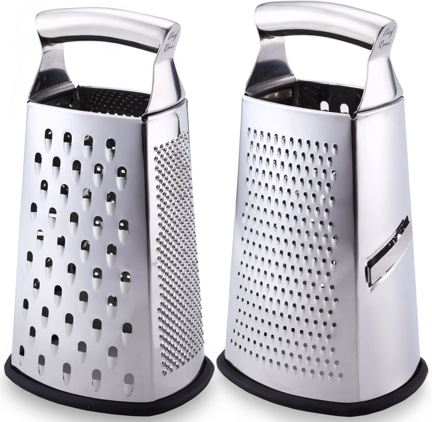 Food Grater 4 Sided Blades Stainless Steel Cheese and Vegetable Grater