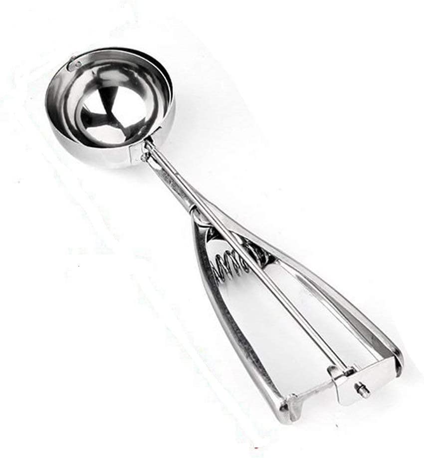 4 and 6 CM Ice Cream Scoop with Easy Trigger - Stainless Steel Cookie Ice Cream Scoop for Muffins, Fruits, Mashed Potatoes