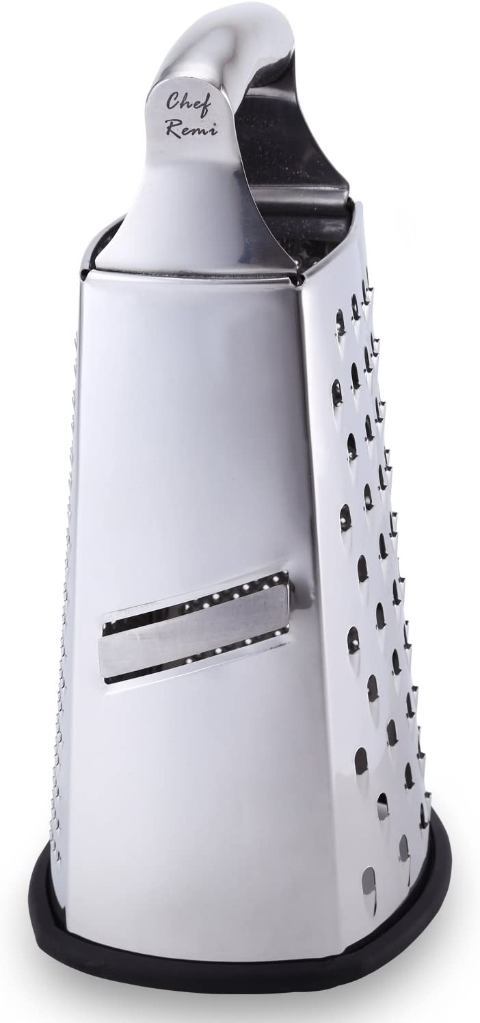 Food Grater 4 Sided Blades Stainless Steel Cheese and Vegetable Grater