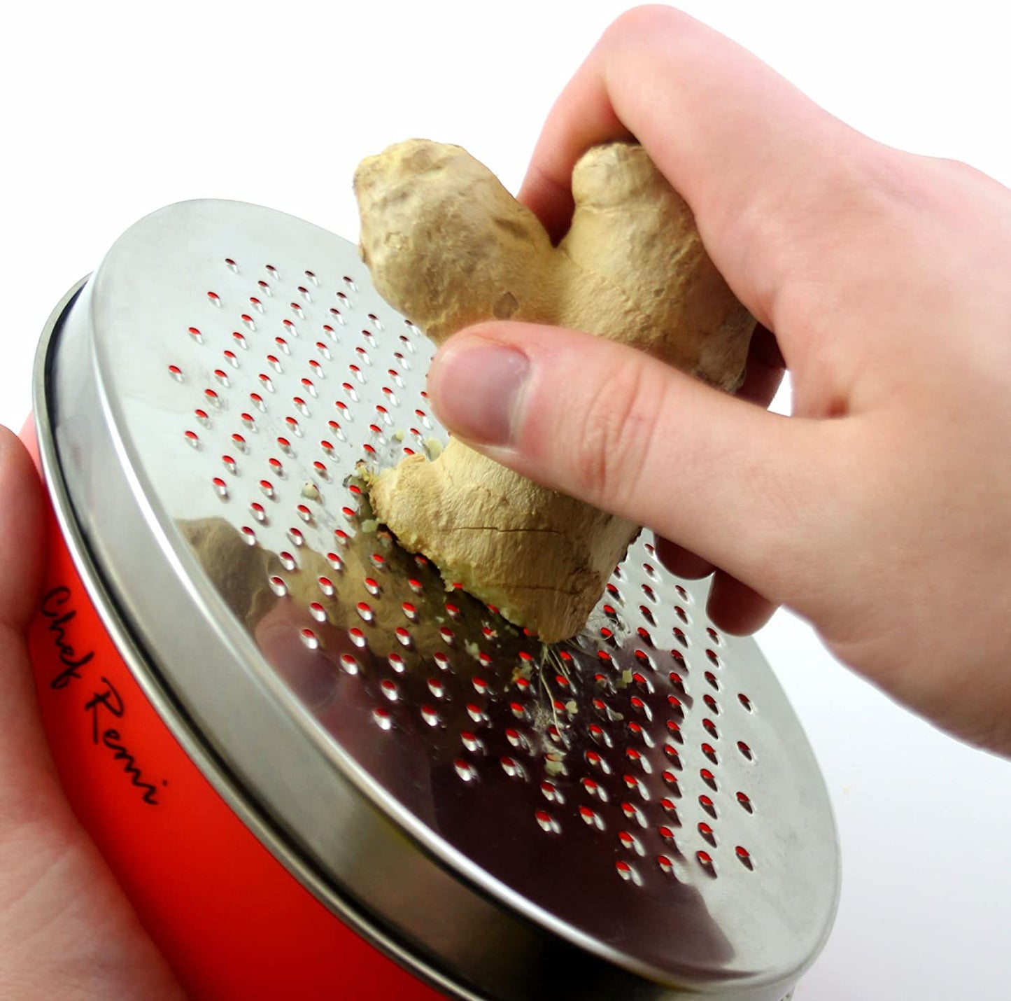 Chef Remi Cheese Grater | Vegetable Grater -2 Size Blades with Storage Container