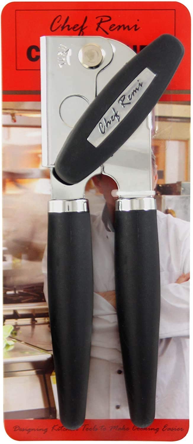 Chef Remi Tin Opener | Durable Can Opener with Non Slip, Comfortable Handles - Ideal for Elderly