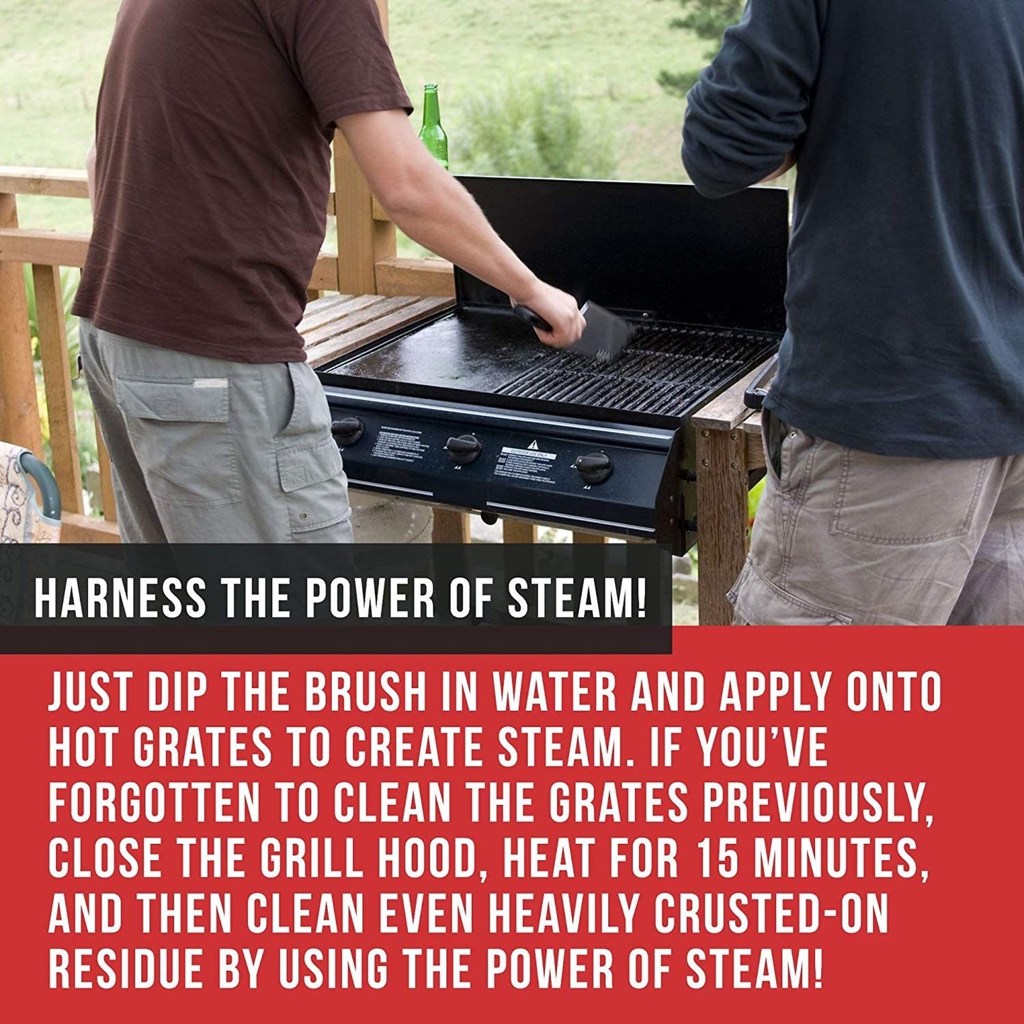 Chef Remi Barbeque Cleaning Brush | Grill Brush Scraper Wire Bristles