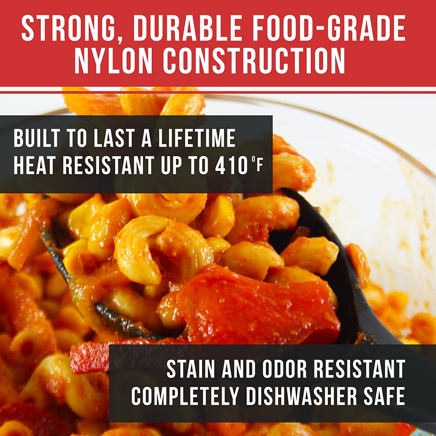 Latest 2pc Cooking Spoon Set with Silicone Spoon Rest Nonstick Kitchen Utensils Non - Stick