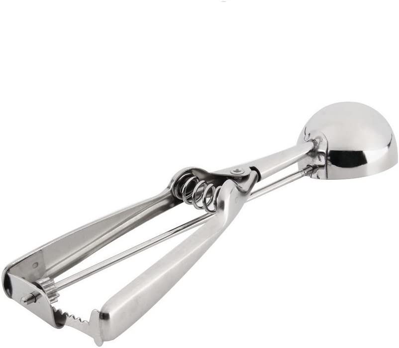 4 and 6 CM Ice Cream Scoop with Easy Trigger - Stainless Steel Cookie Ice Cream Scoop Christmas Gift for Muffins, Fruits, Mashed Potatoes