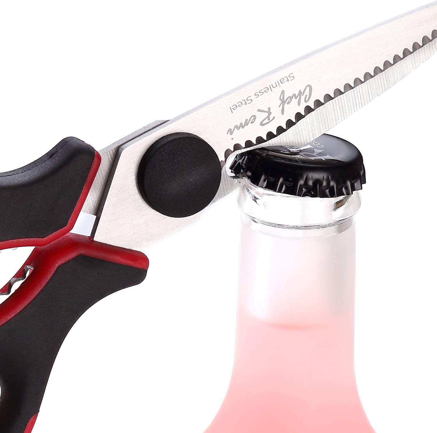 Kitchen Scissors for Meat, Fish, Plant and Gardening | Serrated Detachable Shears with Nut Cracker