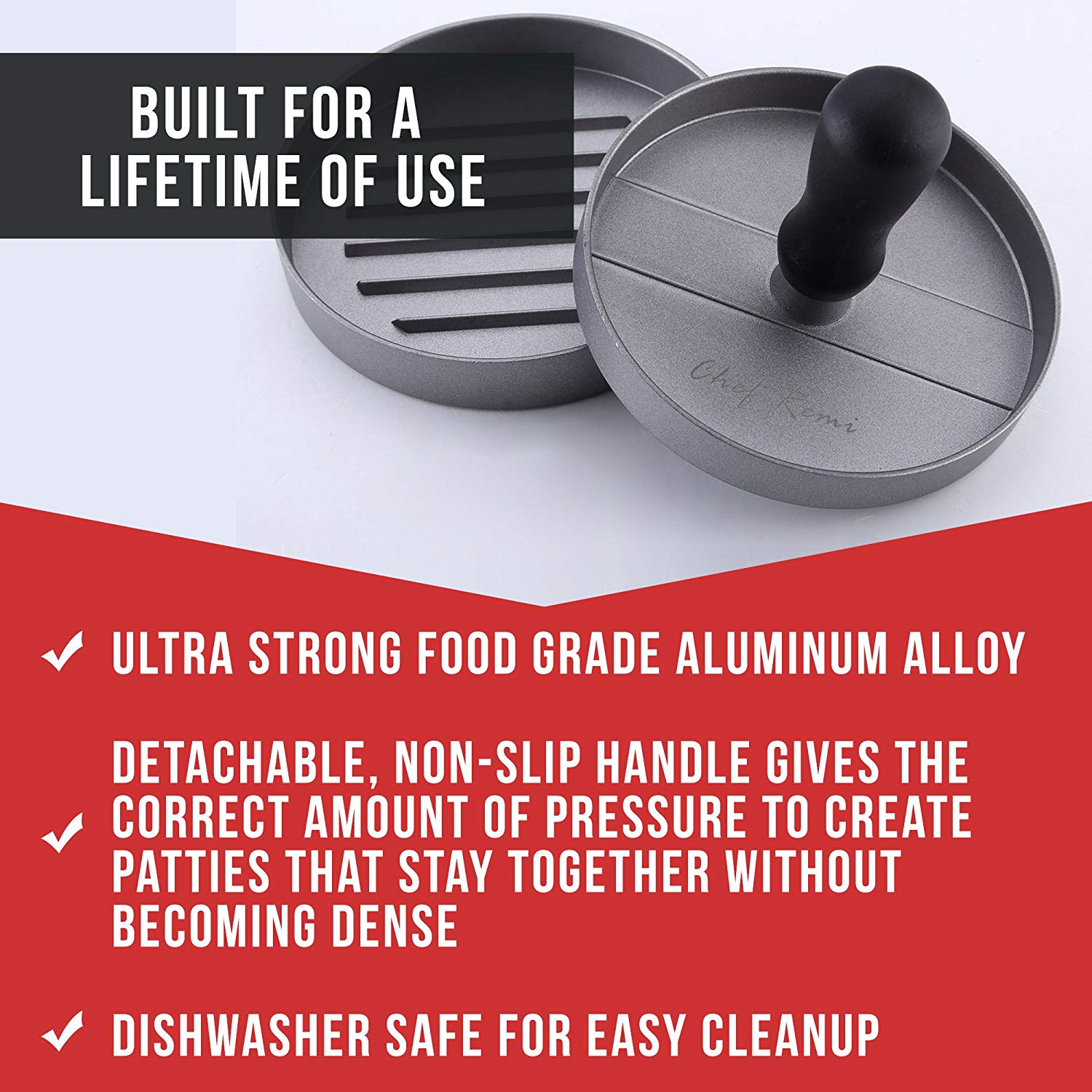 Burger Press Non-Stick Professional Hamburger Press and Patty Maker - Non Stick Burger Press