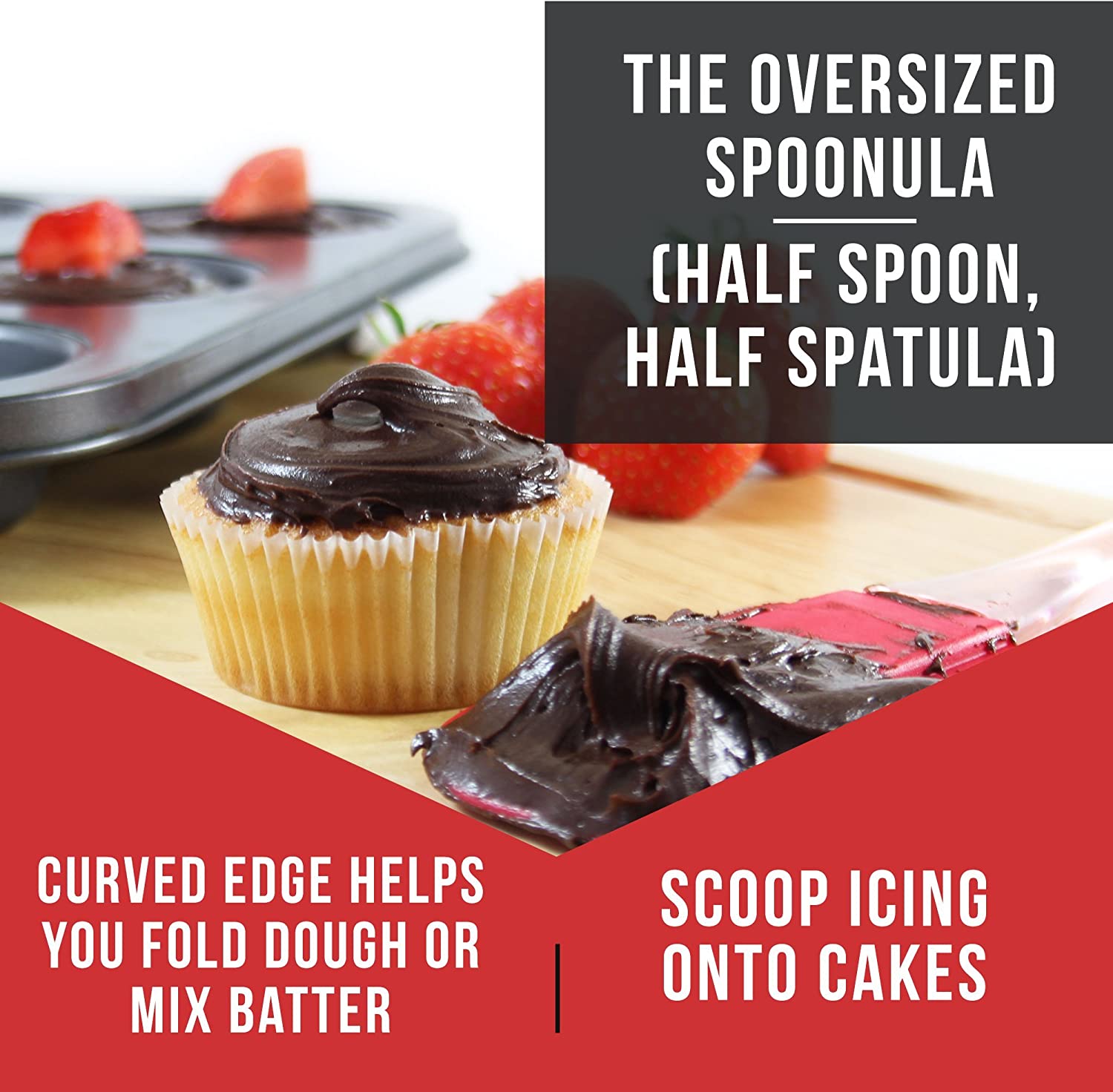 Baking Spatulas  Set of 3 Non Stick Silicone Cooking Spatulas