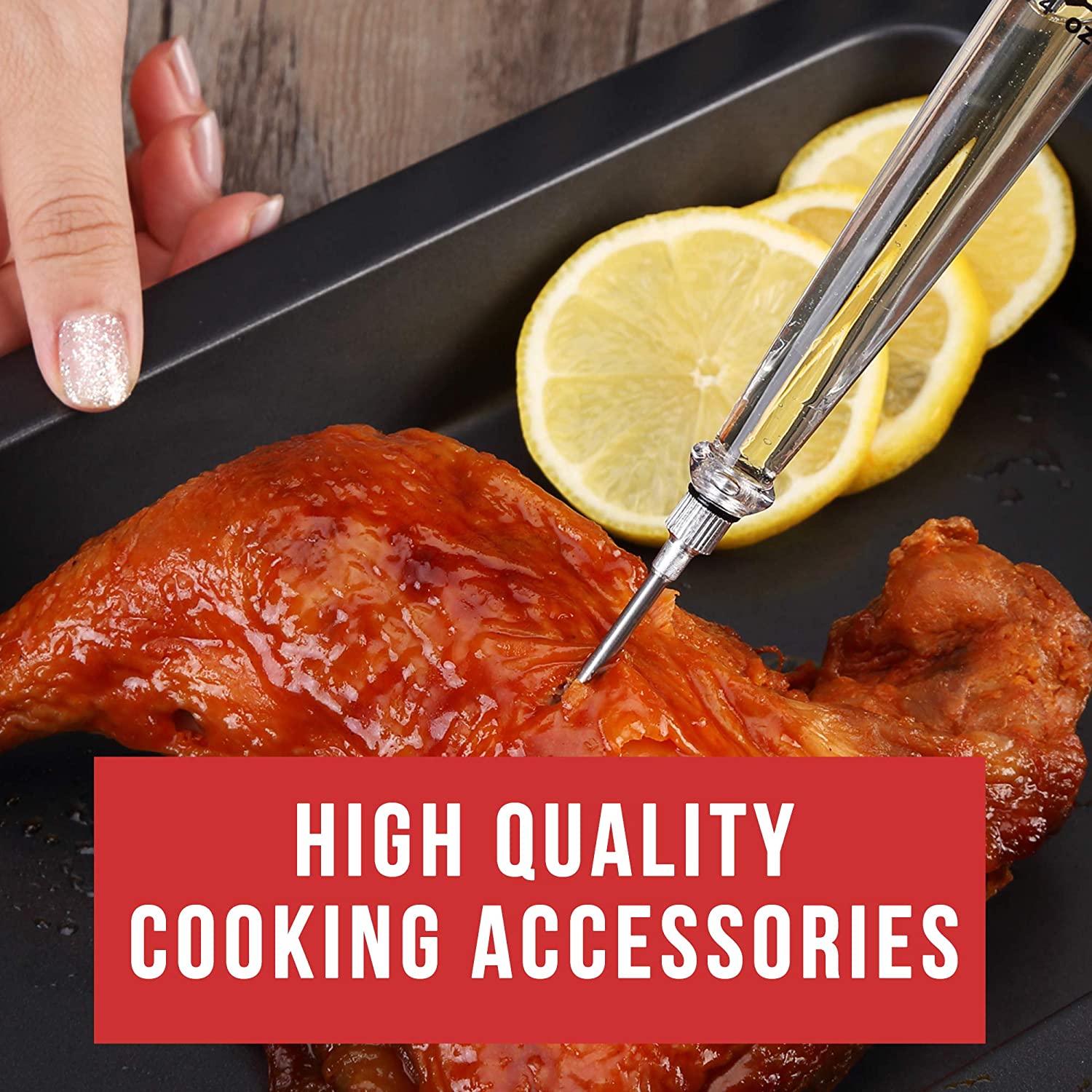 Chef Remi Turkey Baster Kit set of 4, Commercial Grade Quality