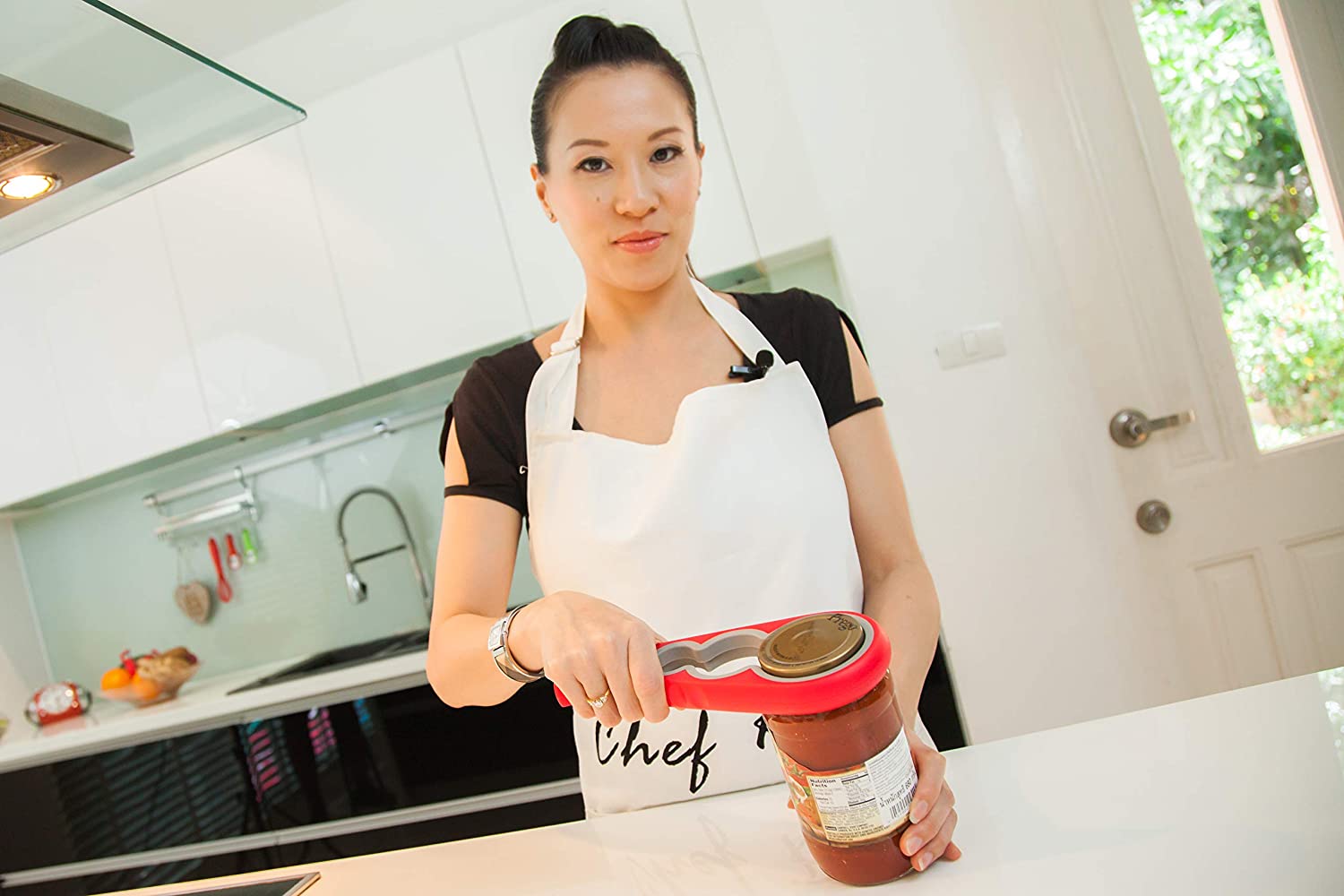 Jar Opener and Non-Slip Gripper Bottle Opener for Weak Hands, Arthritis and Elderly