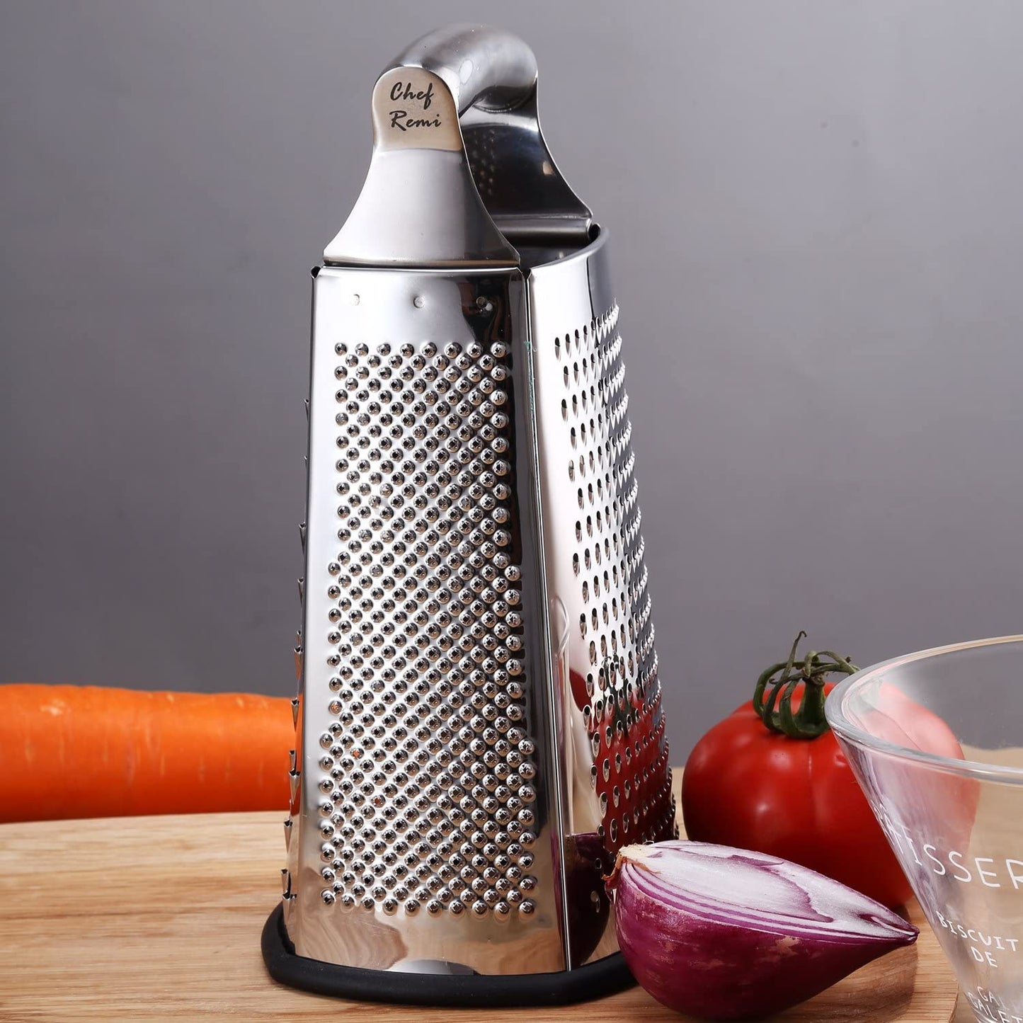 Food Grater 4 Sided Blades Stainless Steel Cheese and Vegetable Grater