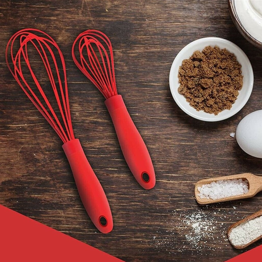 Egg Whisks Baking Whisks Non-Stick Silicone Balloon Whisk Set  Small Big Egg Whisk Set