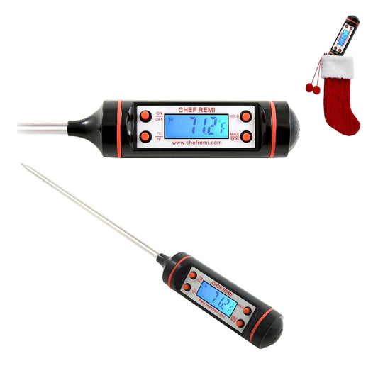 Digital Cooking Thermometer  Instant Read Thermometer for Turkey, Meat, Oven, Oil, Kitchen, Grill, BBQ, Any Food