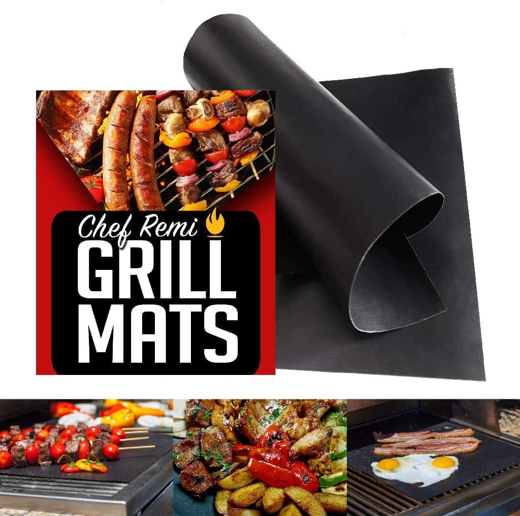 BBQ Grill Mats Non Stick Reusable Mats for Gas, Charcoal, Electric BBQs and Ovens Dishwasher Safe